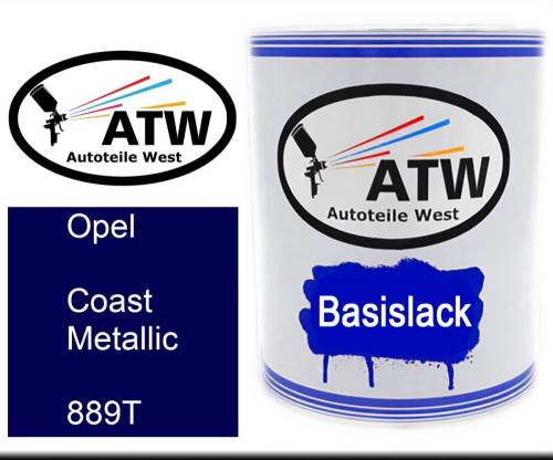 Opel, Coast Metallic, 889T: 1L Lackdose, von ATW Autoteile West.